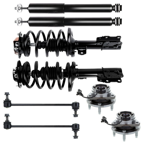 SCITOO Front Strut Spring Assembly Rear Shock Absorber Wheel Hug Stabilizer Bar Link Kit Fit for 2004 2005 2006 2007 2008 2009 2010 2011 2012 for Chevrolet Malibu