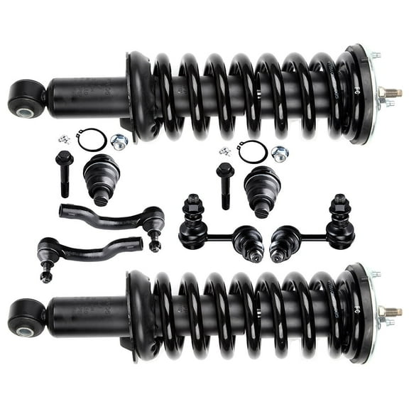SCITOO Front Strut Spring Assembly, Stabilizer Bar Link, Control Arm and Ball Joint Assembly, Tie Rod End Fit for2005 2006 2007 2008 2009 2010 2011 2012 for Nissan Xterra