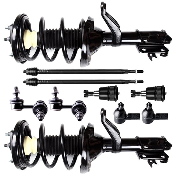 SCITOO Front Strut Spring Assembly, Stabilizer Bar Link Kit, Ball Joint, Tie Rod End Fit for 2002 2003 2004 2005 2006 for Honda CR-V