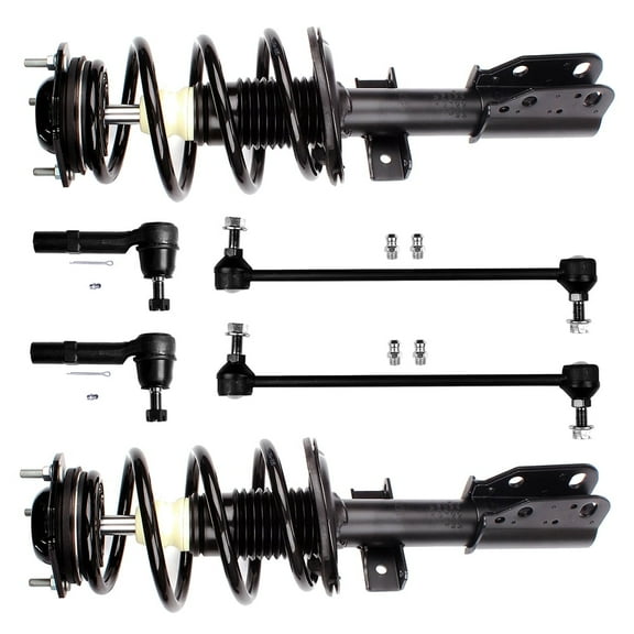 SCITOO Front Strut Spring Assembly, Stabilizer Bar Link, Tie Rod End Fit for 2008 2009 2010 2011 2012 2013 2014 2015 2016 for Buick Enclave, 2009 2010 2011 2012 2013 2014 2015 2016 for Chevy Traverse