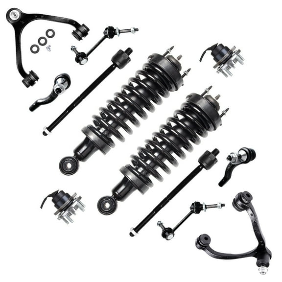 SCITOO Front Strut Spring Assembly Front Wheel Hug Control Arm and Ball Joint Assembly Stabilizer Bar Link Tie Rod End Fit for 2006 2007 2008 2009 2010 2011 for Ford Crown Victoria