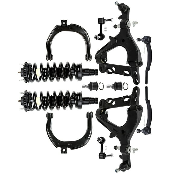 SCITOO Front Struts Control Arms Kit For Chevrolet Trailblazer 2003,For Chevrolet Trailblazer EXT 2003,For GMC Envoy 2003,For GMC Envoy XL,For Isuzu Ascender Ball Joint,Sway Bars,Tie Rod End,11PCS