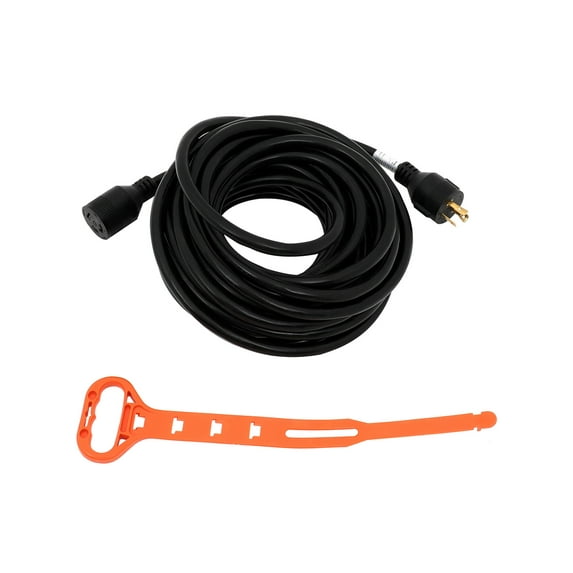 SCITOO Generator Extension Cord 30 Amp 50 FT, Heavy Duty 10AWG/3C AWG with Twist Lock Cord Organizer NEMA L5-30P Male Plug and NEMA L5-30R Female Receptacle for RV Trailer Campers Caravan, ETL Listed