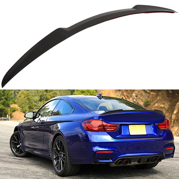 SCITOO Glossy Black Carbon Fiber Rear Trunk Spoiler Wing Replacement fit for 2015-2020 for BMW M4