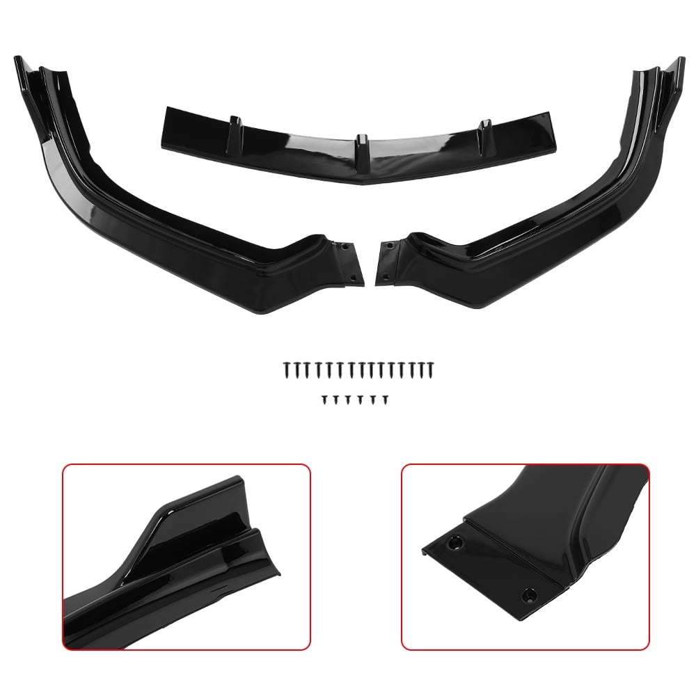 Front Bumper Lip Spoiler Splitter – Painted Black – Fits 2023-2026 Nissan Altima (5-Piece Kit)