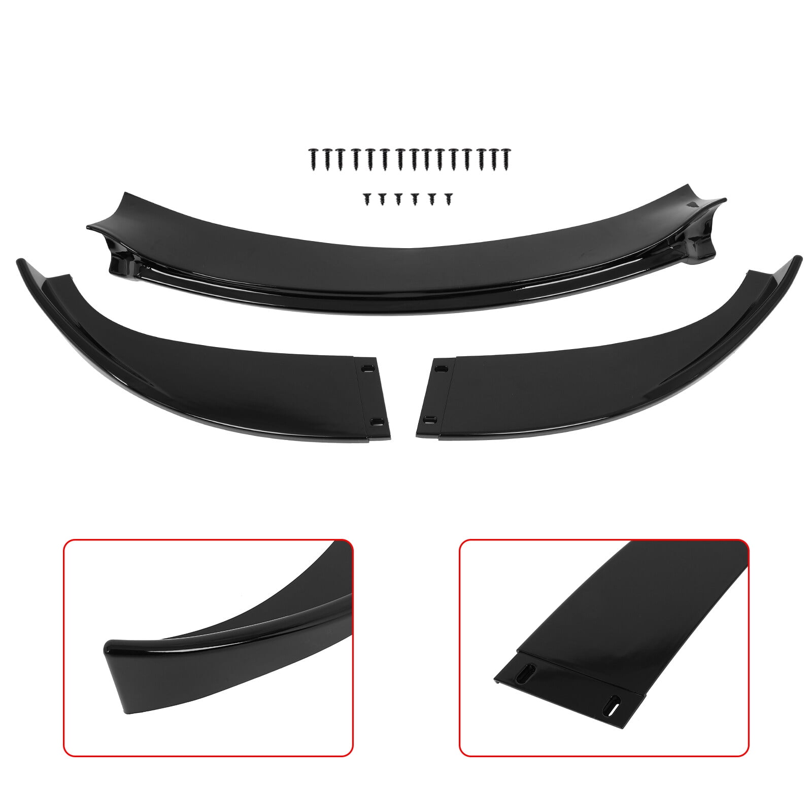 SCITOO Glossy Black Front Bumper Lip H-Style Fits for 2006
