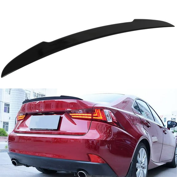 SCITOO Glossy Black Rear Trunk Spoiler Wing V Style Fits for 2016-2017 for Lexus IS200t,2014-2015 for Lexus IS250,2016-2020 for Lexus IS300,2014-2020 for Lexus IS350 ABS Spoiler Wing