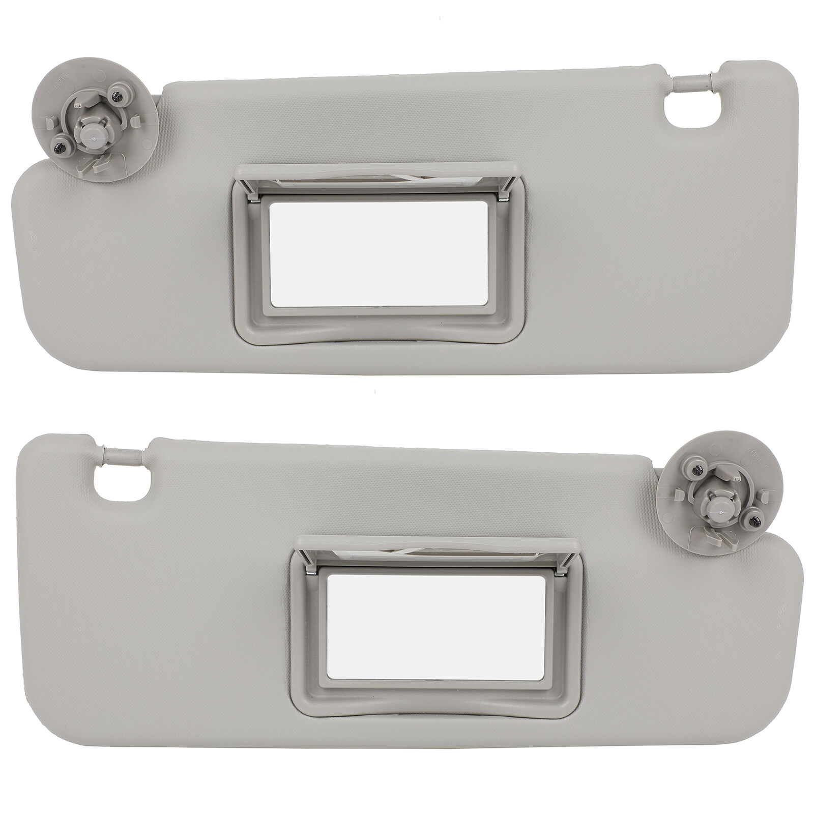 Pair Of Gray Sun Visors For 2005-2011 Toyota Tacoma - Left & Right Side, Cloth