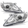 thumbnail image 1 of SCITOO Headlamps replacement For Toyota Camry 2007-2009 headlights assembly Chrome Housing Amber Reflector Clear Lens 8117006202 8113006201, 1 of 4