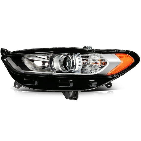 SCITOO Headlight Assembly Fit 2013-2016 for Ford Fusion Black Housing Amber Reflector Left Side Headlight FO2502304