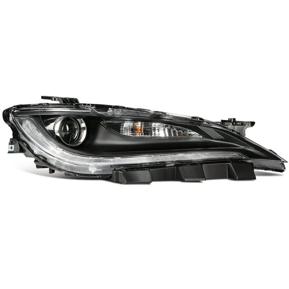 SCITOO Headlight Assembly Fit 2015-2017 for Chrysler 200 o Right Headlamp Black Housing Clear Lens CH2502260(Bulbs Not Included)