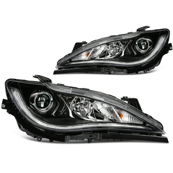 SCITOO Headlight Assembly Fit 2017-2020 for Chrysler Pacifica Pair Headlamps Chrome Housing CH2518152(Bulbs Not Included)