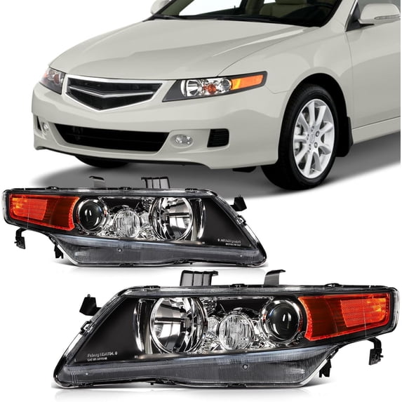SCITOO Headlight Assembly Pair Replacement for 2004-2005 for Honda for Acura TSX Models Base Sedan 4-Door Bulbs Not Included