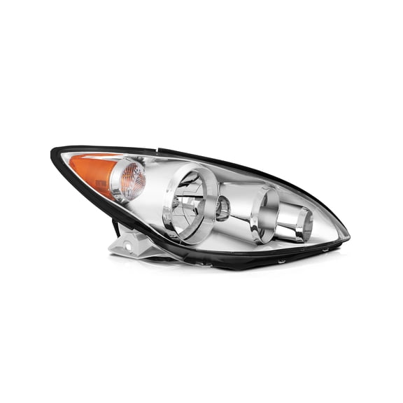 SCITOO Headlights For Toyota Camry 2005-2006 Headlamps Chrome Housing Amber Reflector Clear Lens Driver and Passenger Side