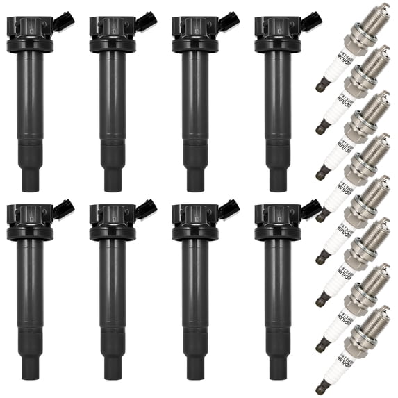 SCITOO Ignition Coil Coils&iridium Spark Plugs set of 8 for Toyota for Lexus for Land Cruiser Sequoia LX470 4.7L V8 UF493 UF-230 IC573