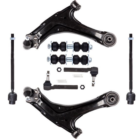 SCITOO K80446 K80428 Control Arm and Ball Joint EV408 ES3455 Tie Rod End K6600 Stabilizer Bar Link Kit Fit 2004-2005 For Chevrolet Classic 1997-2003 For Malibu Suspension Pack of 8