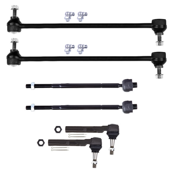 SCITOO K80852 Front Sway Stabilizer Bar Link ES3455 EV260 Front Outer Inner Tie Rod End fit 06-08 for Chevrolet Uplander 06-07 for Buick Terraza for Saturn Relay 06-09 for Pontiac Montana Pack of 6