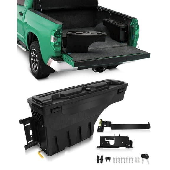 SCITOO Key Truck Bed Fit for Dodge Ram 1500 2019-2021 Left Driver Side Truck Bed Storage Box