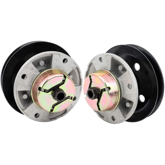 SCITOO Lawn Mower Spindles w/PULLEY Spindle Assembly Replacement for John Deere AM121342 AM121229 of 2 Pack