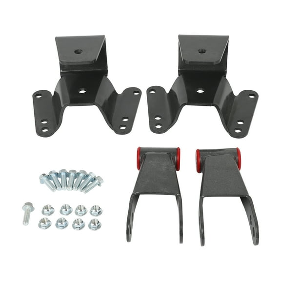 SCITOO Leaf Spring Kit 4"Rear Drop Lowering Kit Hanger Shackle Compatible With 1973-1987 For Chevy Gmc C10 Pick Up 2Wd Short Box LT101094