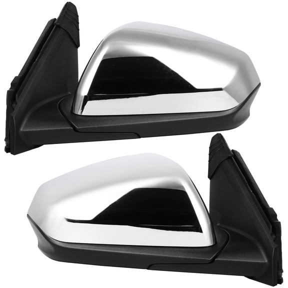 SCITOO Left and Right Side View Mirrors Fit For 2018-2021 For Chevy For EQUINOX Black Replacement Exterior Mirrors w/o Turn Signal; Chrome GM1320561 GM1321561