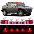 thumbnail image 1 of SCITOO Marker Lights 5Pcs Cab Marker Light Red Top Clearance Roof Running Covers with White Light Bulbs Replacement Cab Marker Assembly for 2003-2009 Hummer H2, 1 of 4