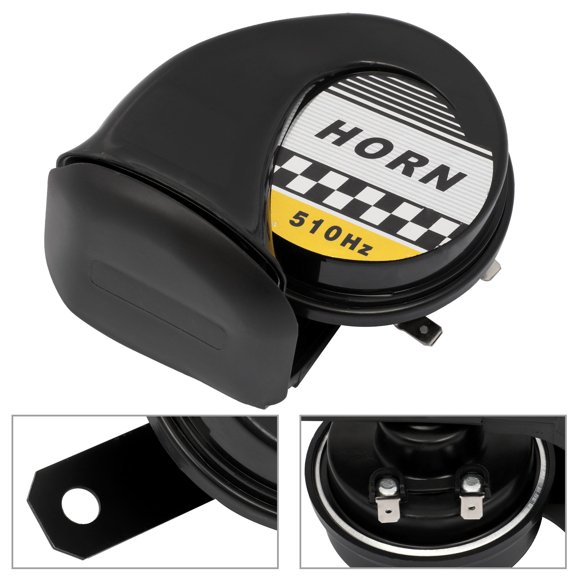 SCITOO Motorcycle Horn Electric Snail Air Horn12V 105db, Electric Snail Air Horn Easy to Install, Electric Snail Horn for Car Motorcycle Truck Boat,Black