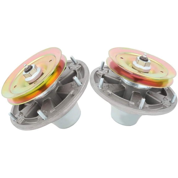 SCITOO NEW Mower Spindle w/PULLEY BOLT Spindle Assembly Replacement for John Deere TCA13807 TCA25832 of 2 pcs
