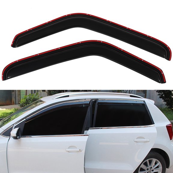 SCITOO Outside Mount Window Visor Deflector Rain Guard Dark Smoke, 2 Pcs Set Fit for 1993-1995 For Honda Civic