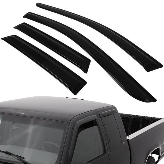 SCITOO Outside Mount Window Visor Deflector Rain Guard Dark Smoke, 4 Pcs Set Fit for 2007-2014 for Ford Edge