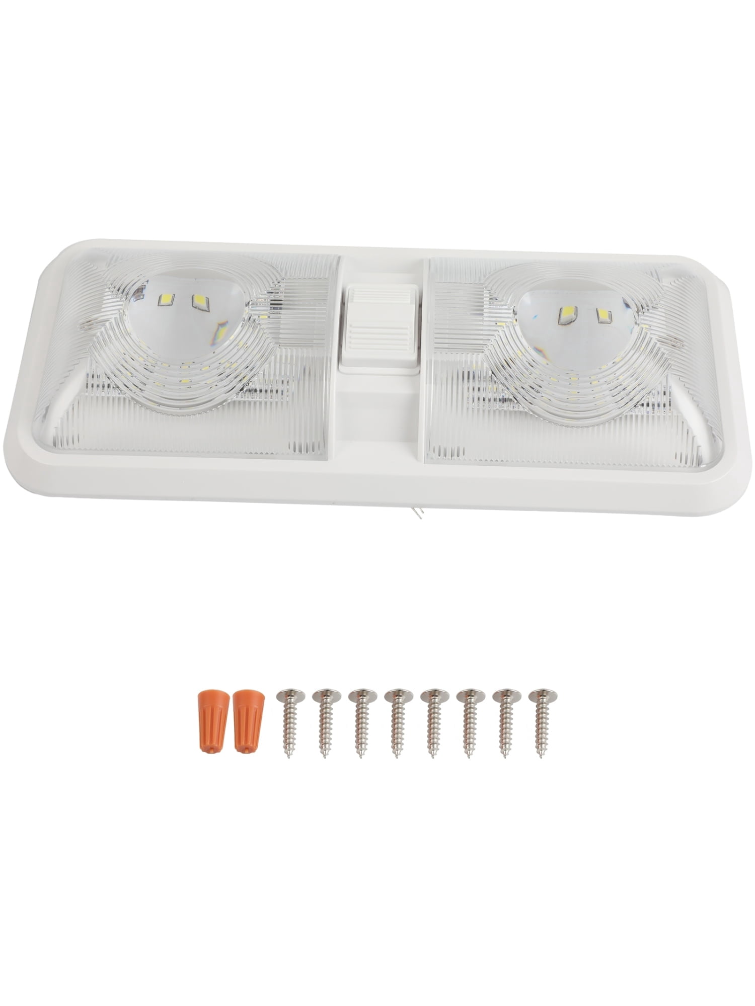SCITOO RV Lights Interior 12 Volt Led Lights Camper Lights RV LED Ceiling Double Dome Light Fixture Interior Lighting for Car/RV/Trailer/Camper/Boat DC 12V Natural White
