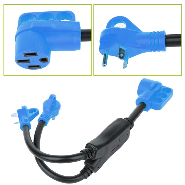 SCITOO RV Y Adapter Cord, Heavy Duty RV Electrical Cord Cable Adapter