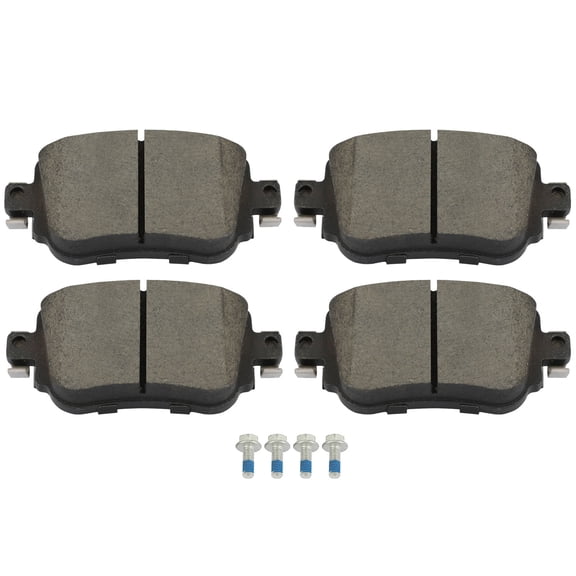 SCITOO Rear Disc Brake Pad Set 4PCS w/Hardware Fit For Audi For Q3/For Q3 Quattro, For VW For Golf/For Golf Alltrack/For Golf SportWagen/For GTI/For Passat
