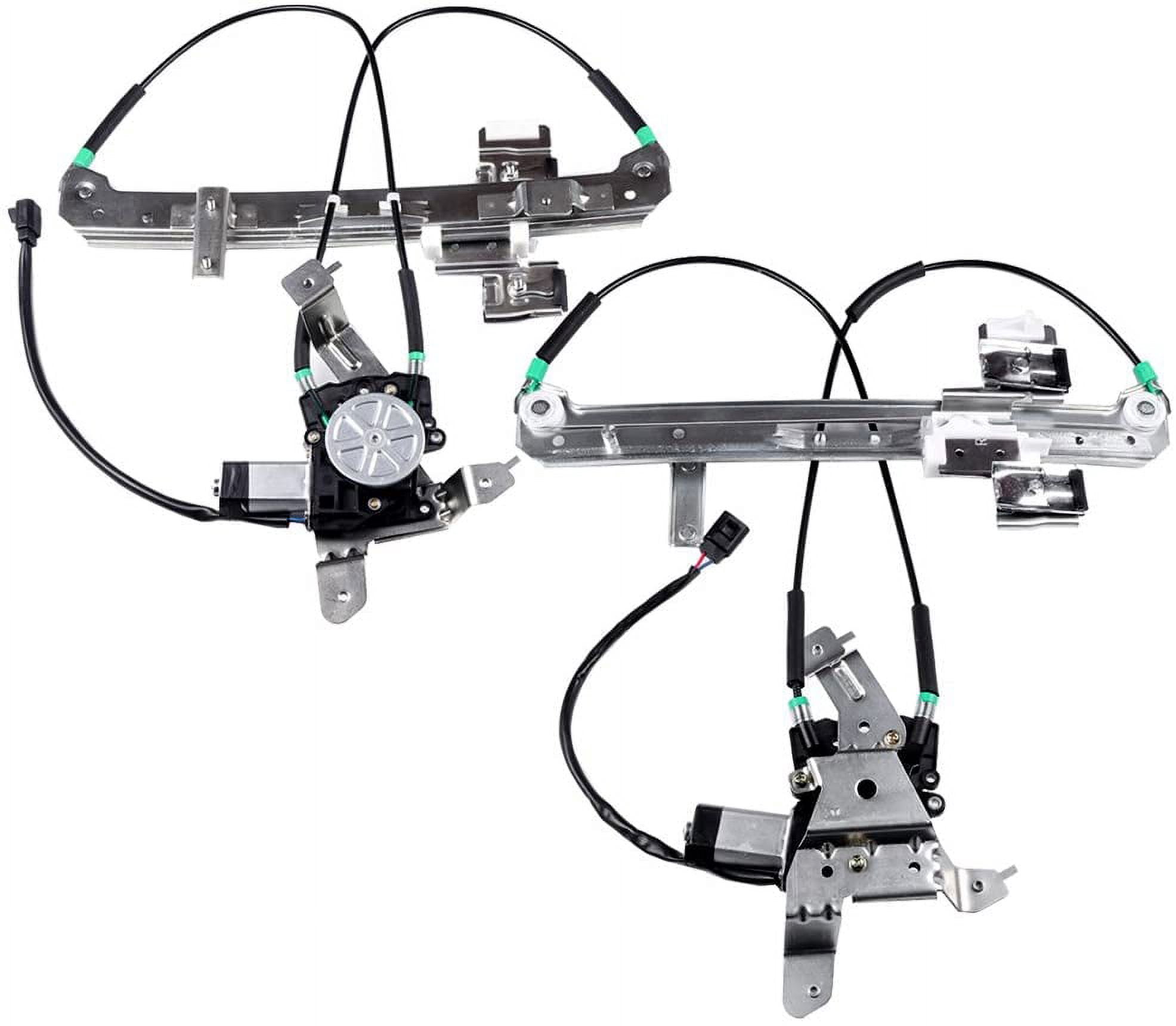 Power Window Regulator With Motor - Rear Left & Right Pair Set For