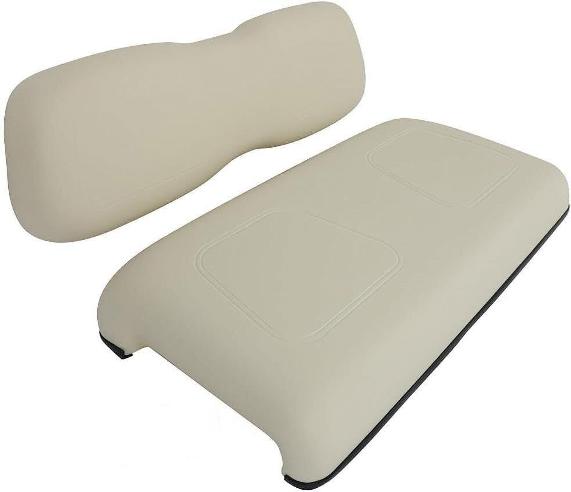 SCITOO Replacement Cushions for Golf Cart Front Seat, Golf Cart Cushion Seat for Club Car DS, Milky White, 2 Piece Set