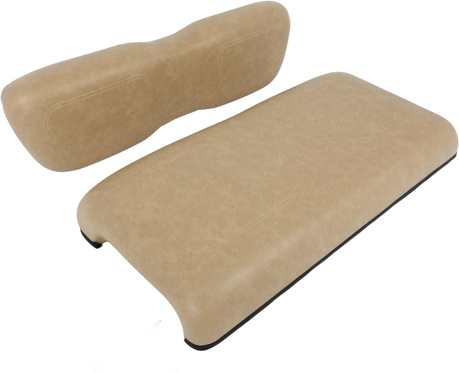 SCITOO Replacement Cushions for Golf Cart Front Seat, Golf Cart Cushion Seat for Club Car DS, Tan, 2 Piece Set