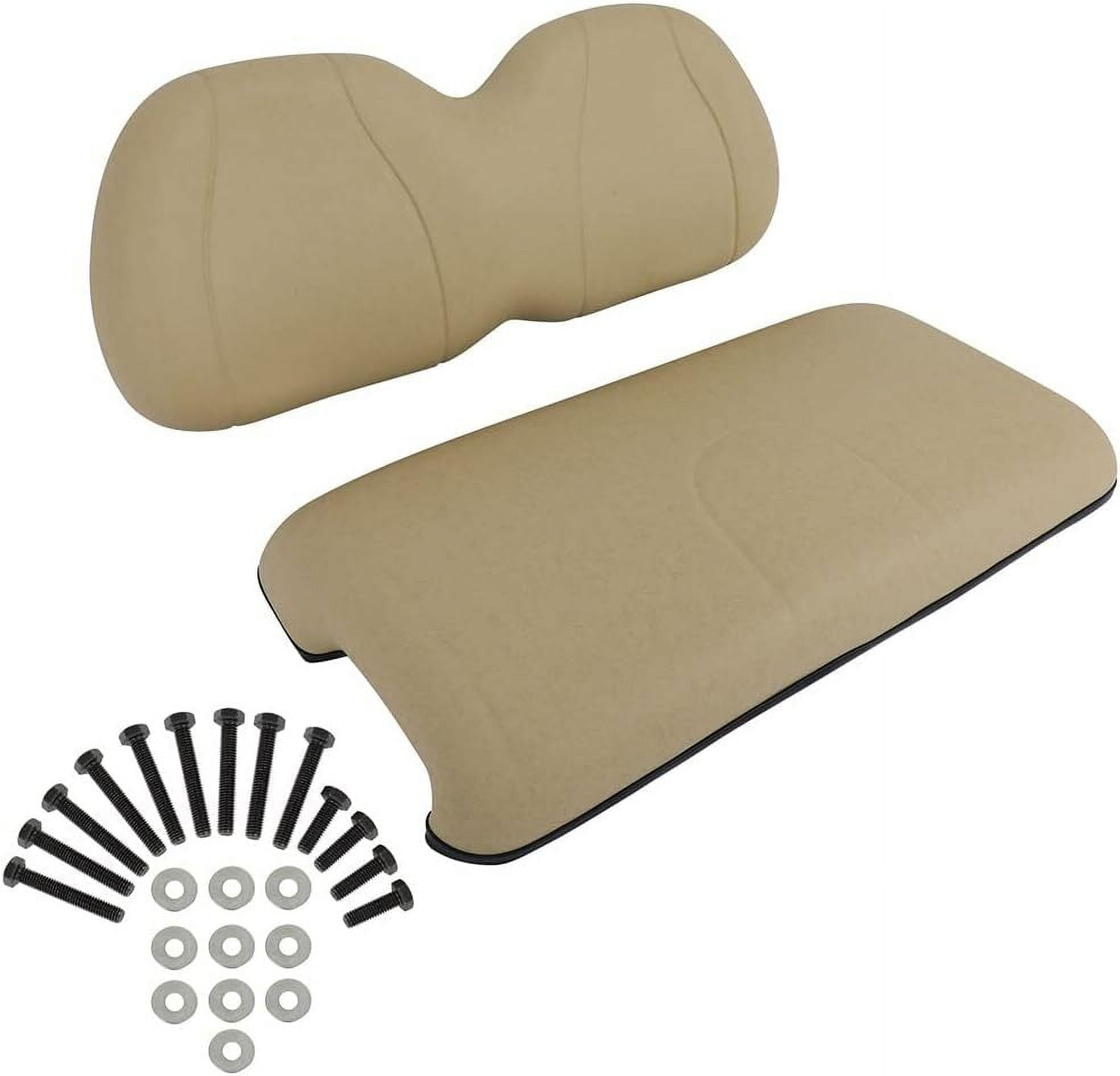 Beige Universal Fit Golf Cart Seat Cushion Set