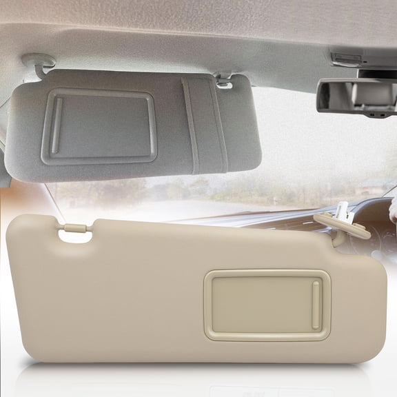 SCITOO Right Passenger Side Sun Visor Assembly fit for Toyota Highlander 2008-2013 with Sunroof (Beige)