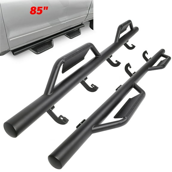 SCITOO Running boards Compatible with 2007-2018 For SILVERADO Sierra Crew Cab Side Step Nerf Bars(Aluminum Alloy + ABS Plastic Cement)