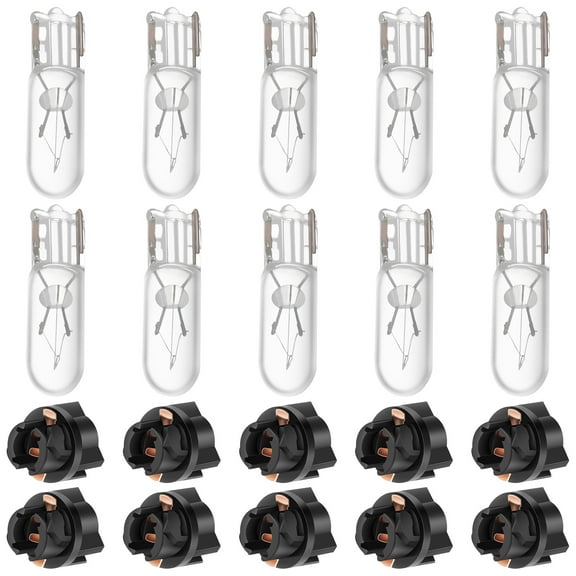 SCITOO SCITOO 10Pcs T5 74 Light Bulbs Instrument Gauge Cluster Light Bulbs Speedometer Gauge Cluster Lights