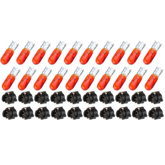 SCITOO SCITOO 20Pcs T5 74 Light Bulbs Instrument Gauge Cluster Light Bulbs Speedometer Gauge Cluster Lights