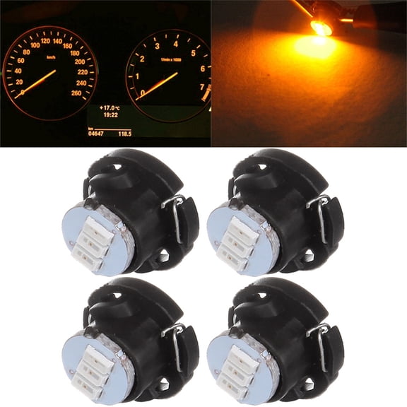 SCITOO SCITOO 4Pcs T5 74 Light Bulbs Instrument Gauge Cluster Light Bulbs Speedometer Gauge Cluster Lights