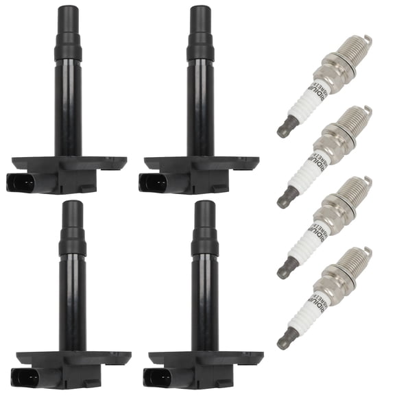 SCITOO Set of 4 ignition coils with 4 iridium Spark Plugs Replacement for Oldsmobile Bravada 4.2L 2002-2004,for Isuzu i-370 3.7L 2007-2008,for i-350 3.5L 2006 Replace UF303 UF-303 C1395 5c1392