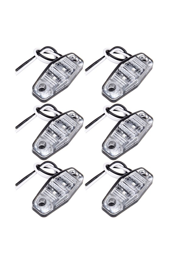 Set Of 6 Clear Len AmberLight Side Marker Trailer Lights For Buick Lucerne 2008-2011 For Buick Rainier 2004-2007 For Buick Regal 2011 For Buick Rendezvous 2002-2007 For Cadillac CTS 2003