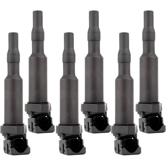 SCITOO Set of 6 Ignition Coil Set Compatible with for BM-W 325i 325Ci 328i 330Ci 335i 525i 528i 530i 535i 545i X3 X5 M5 M6 Z4 for Mini C-ooper 2006-2013 Fit for 0221504470 0221504470 12137594937 UF592