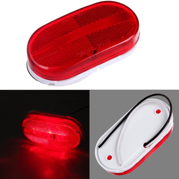 SCITOO Set Of 1 Light 6 Led Red Oblong 707-R Trailer AmberSide Marker Clearance Lights