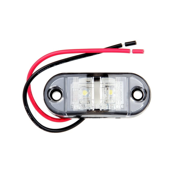 SCITOO Set Of1 2.5" Clear Len Clear Light Oval LED Trailer Truck Clearance Side Marker Light