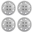 thumbnail image 1 of SCITOO Snap On Hubcap Auto Tire Replacement Exterior Cap OEM Steel Wheel Hubcaps Wheel Cover Rim 14 Inch Set of 4 PP Silver Hub Caps Universal, 1 of 5