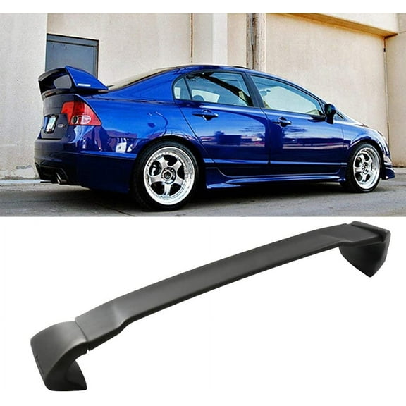 SCITOO Spoiler Wing Fit for Honda Civic 8th 9th Gen 2006-2015 Mugen for Spoiler honda civic 2008 Style Matt Black Rear Trunk Lid Spoiler Wing