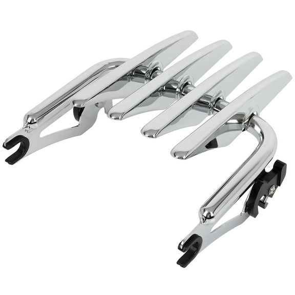 SCITOO Stealth Detachable Luggage Rack Chrome Two up Mounting Luggage Rack Fit for Harley Touring Street Glide Road King Electra Glide 2009-2023